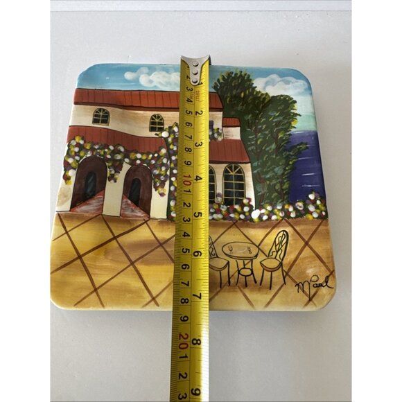 Mark Paul Hand Painted Signed Tuscany Bay Collection 7” Inch Ceramic Plate - Picture 10 of 10
